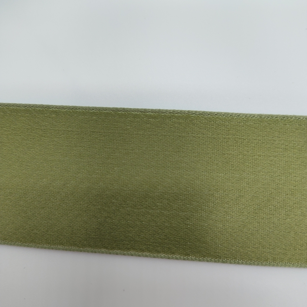 Vintage German Velvet Ribbon Reseda Green 1.5” Satin Back Two (2) Yards - Picture 5 of 5